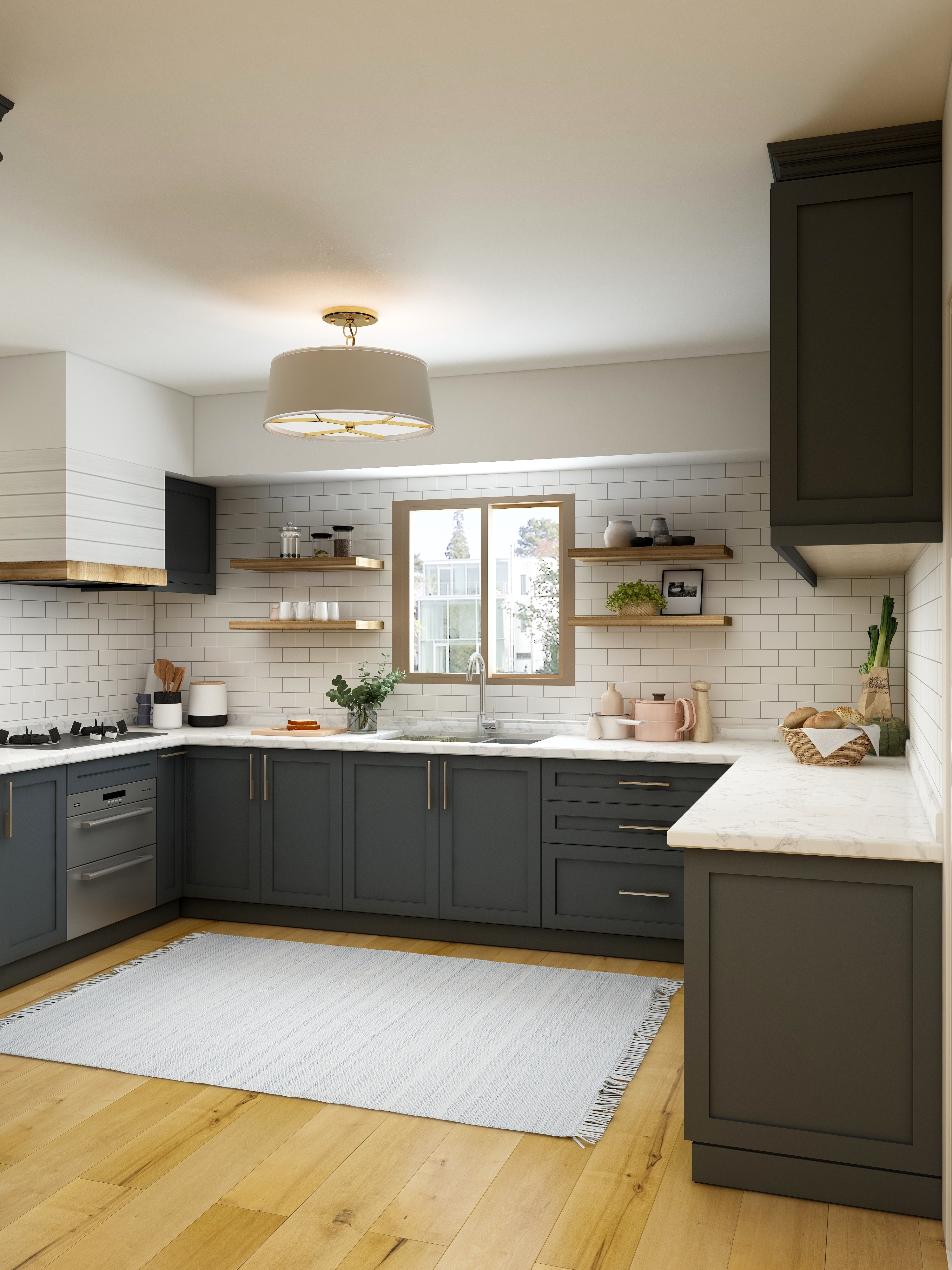 a grey kitchen design